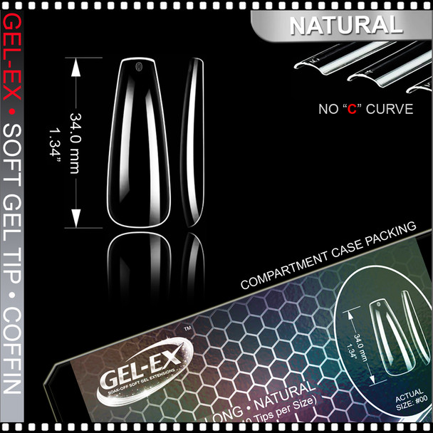 GEL-EX Coffin, Long, Natural 600/Case