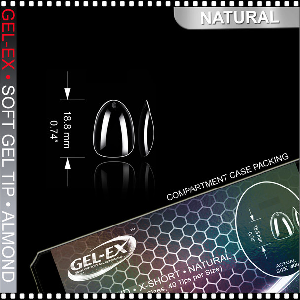 GEL-EX Almond, X-Short, Natural 600/Case