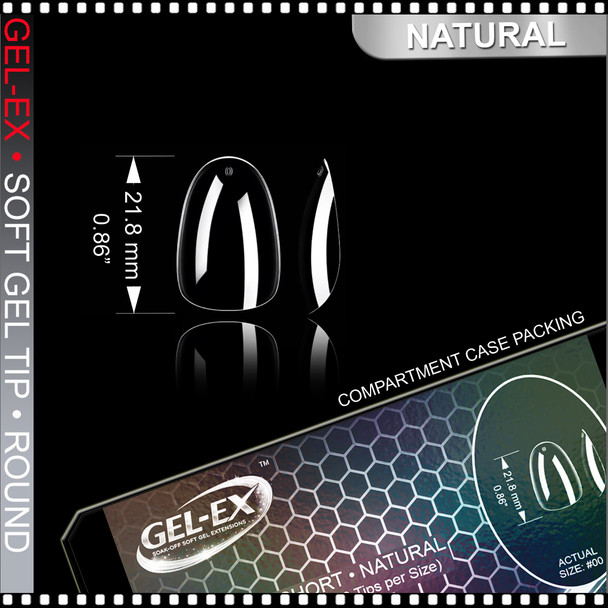 GEL-EX Round, Short, Natural 600/Case