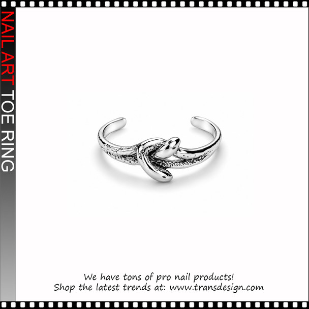 Adjustable Silver Double Snake Head Toe Ring #11500