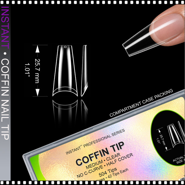 INSTANT TIP Coffin, Medium, Half Cover 504/Case