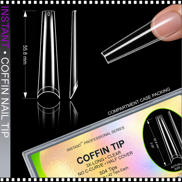 INSTANT TIP Coffin, 3X-Long, Half Cover 504/Case