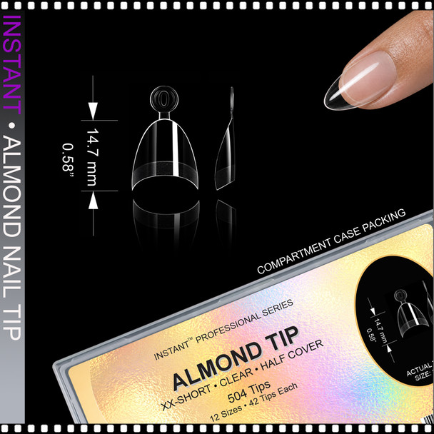 INSTANT TIP Almond, XX-Short, Half Cover 504/Case