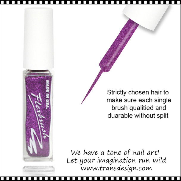 FLEXBRUSH Lacquer Base, Purple Glitter 1/3oz.