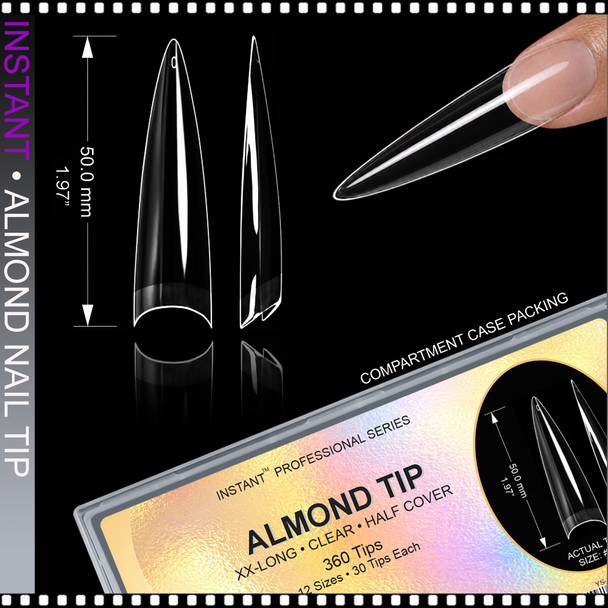 INSTANT TIP Almond, XX-Long, Half Cover 360/Case