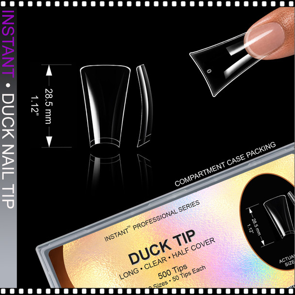 INSTANT TIP Duck, Long, Half Cover, Clear 500/Case