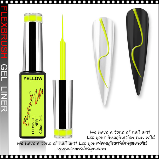 INSTANT Gel Nail Art Gel Liner, Yellow 0.3oz.