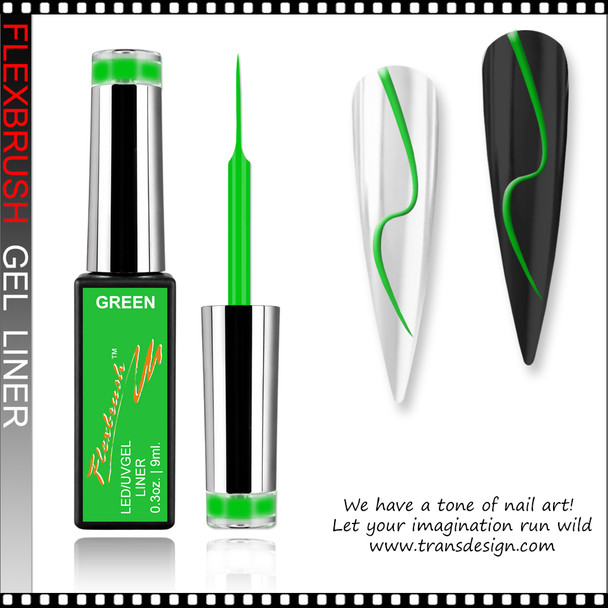 INSTANT Gel Nail Art Gel Liner, Green 0.3oz.