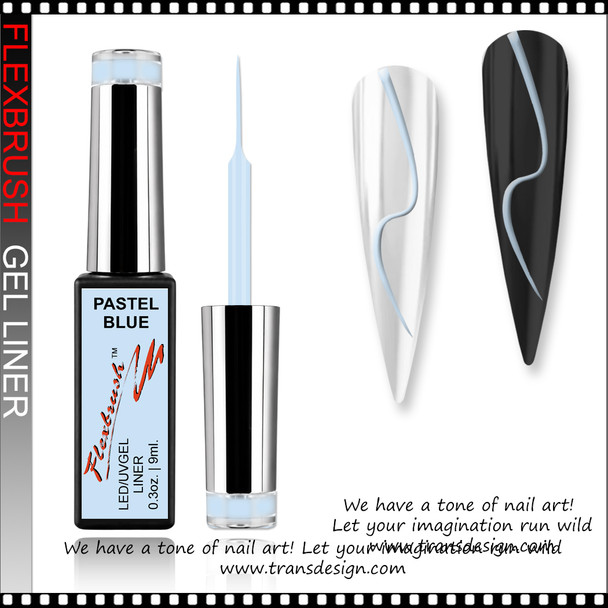 INSTANT Gel Nail Art Gel Liner, Pastel Blue 0.3oz.