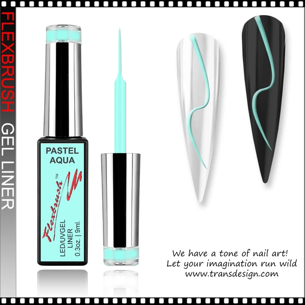INSTANT Gel Nail Art Gel Liner, Pastel Aqua 0.3oz.