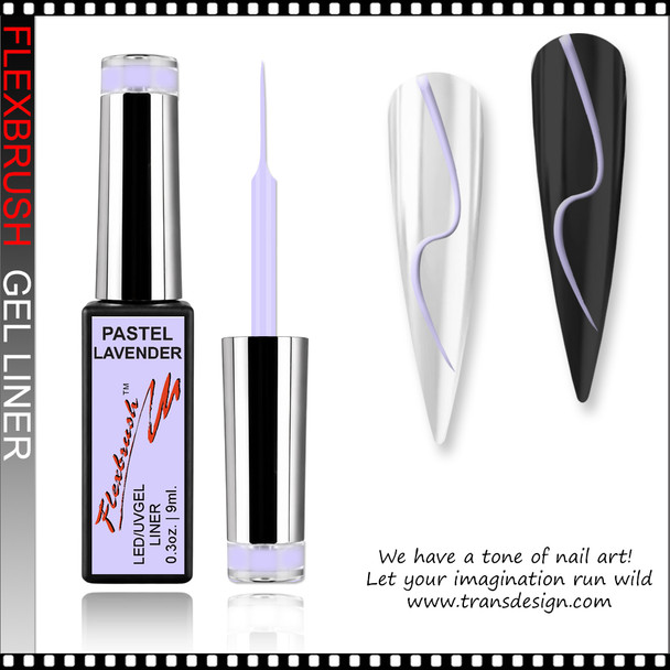 INSTANT Gel Nail Art Gel Liner, Pastel Lavender 0.3oz.