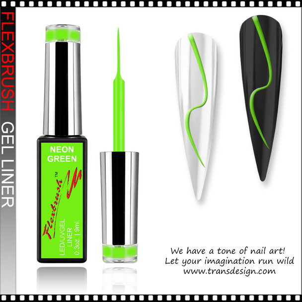 INSTANT Gel Nail Art Gel Liner, Neon Green 0.3oz.