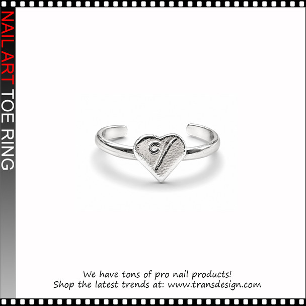 Adjustable Silver Heart Toe Ring #11561