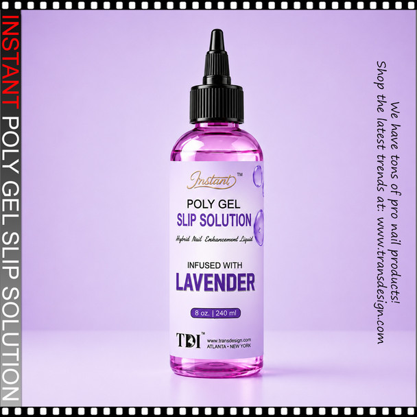 INSTANT POLY GEL Slip Solution, Lavender 8oz.