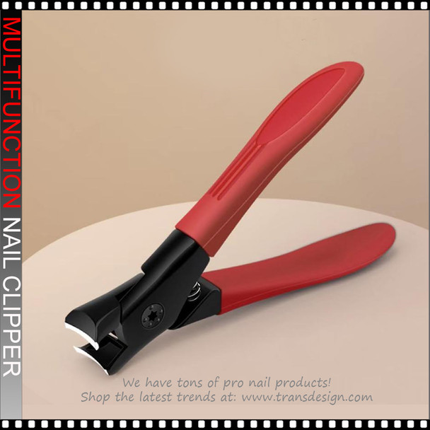 MULTIFUNTION Heavy Duty Nail Clipper , 3.5". Red