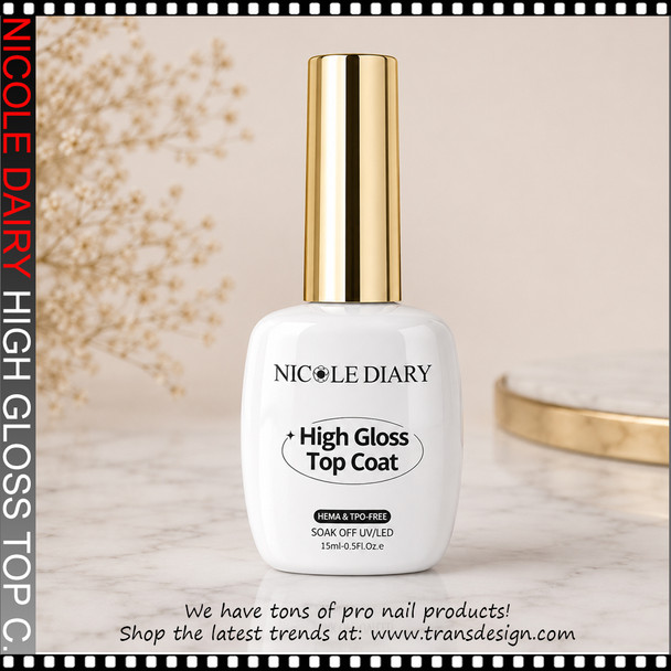 NICOLE DAIRY High Gloss Top Coat 0.5oz.