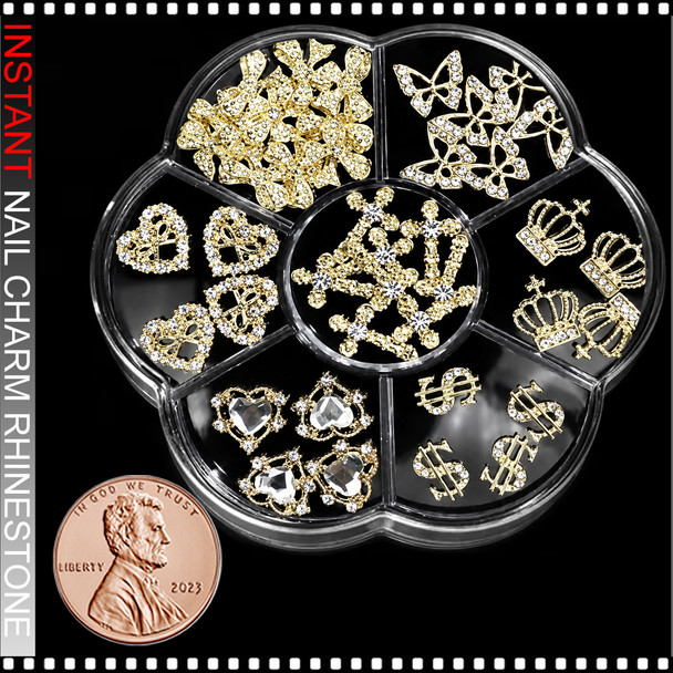 NAIL CHARM RHINESTONE Assorted Case