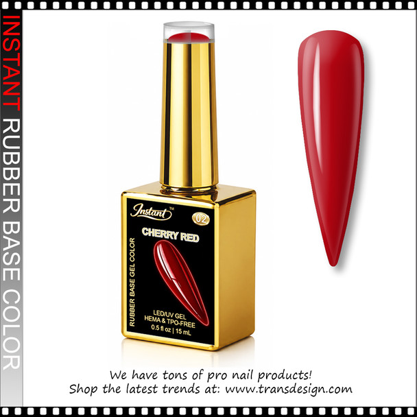 INSTANT Rubber Base Gel #02 Cherry Red 0.5oz.