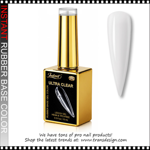 INSTANT Rubber Base Gel #06 Ultra Clear 0.5oz.