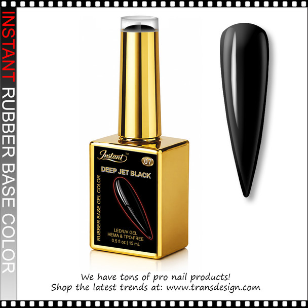 INSTANT Rubber Base Gel #07 Deep Jet Black 0.5oz.