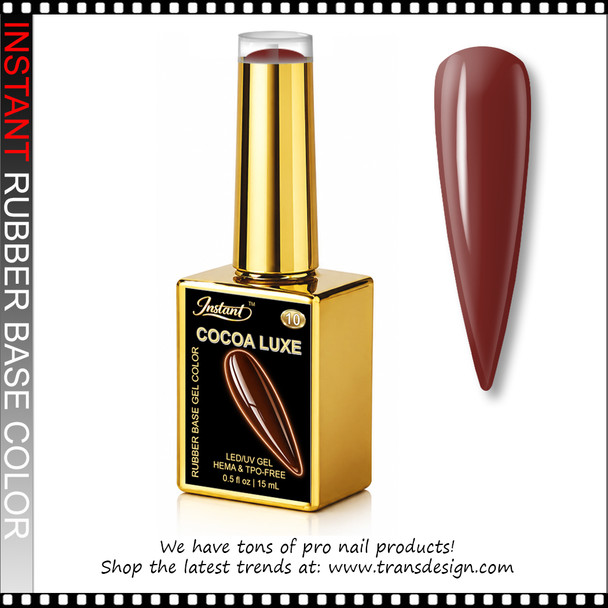 INSTANT Rubber Base Gel #10 Cocoa Luxe 0.5oz.