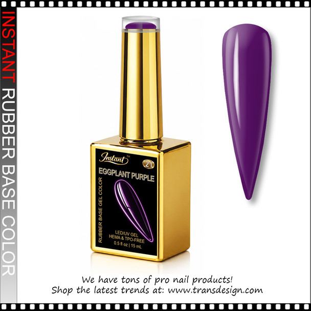 INSTANT Rubber Base Gel #21 Eggplant Purple 0.5oz.