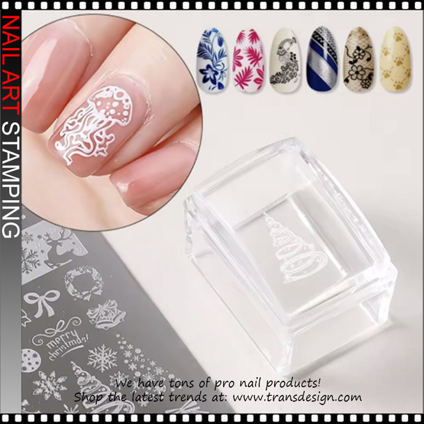 SILICON Rectangular Stamper with Scraper Card 
