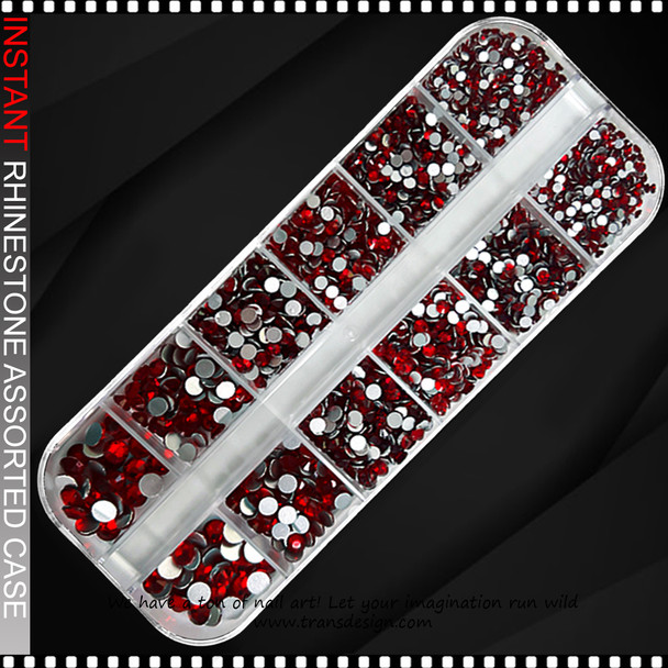 CRYSTAL RHINESTONE Ruby Red, Round 6 Sizes 1440/Case