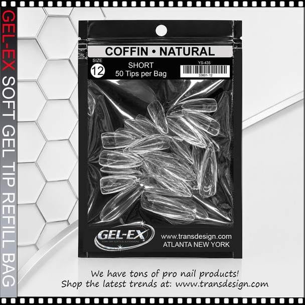 GEL-EX Stiletto, Short, Natural #12 Refill 50/Bag