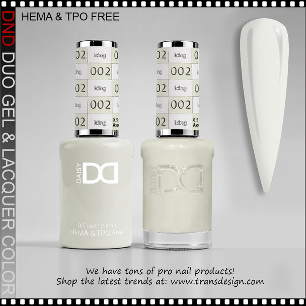 DND Gel Polish Duo HEMA & TPO-Free - #002 Icing