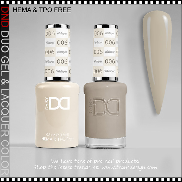 DND Gel Polish Duo HEMA & TPO-Free - #006 Whisper