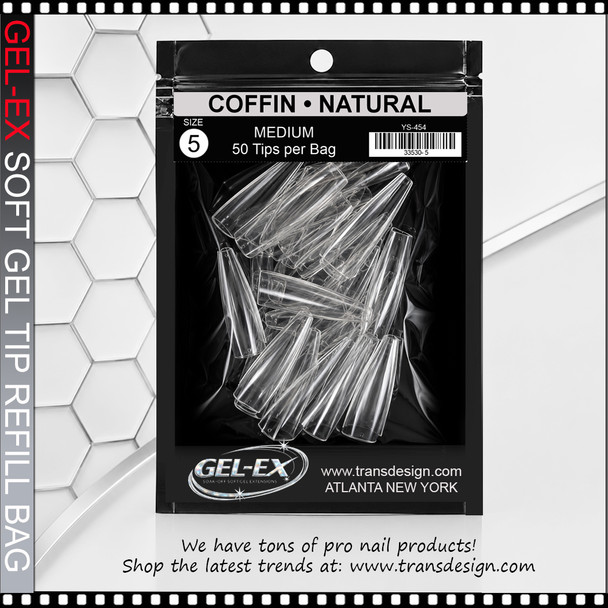 GEL-EX Coffin, Medium, Natural Refill #5 50/Bag