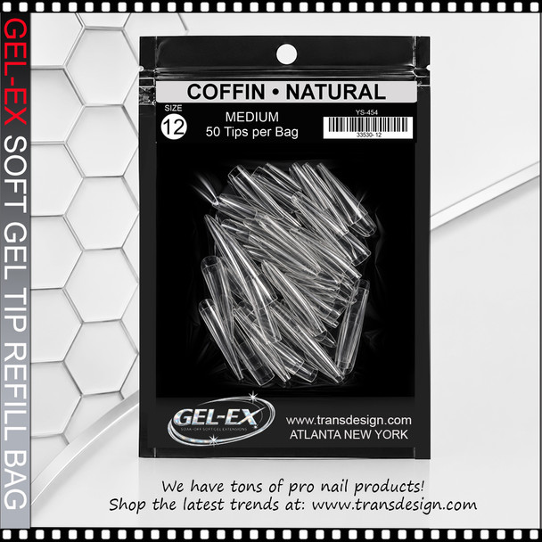 GEL-EX Coffin, Medium, Natural Refill #12 50/Bag