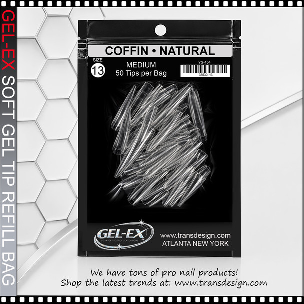 GEL-EX Coffin, Medium, Natural Refill #13 50/Bag
