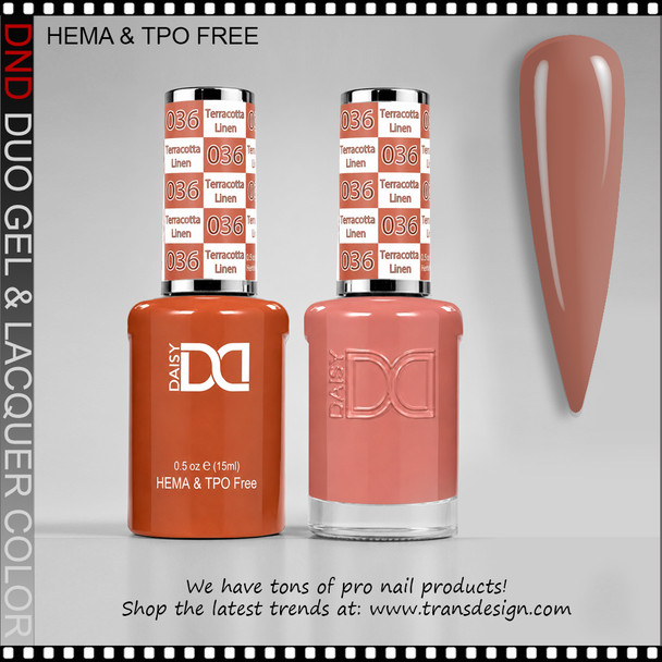 DND Gel Polish Duo HEMA & TPO-Free - #036 Terracotta Linen