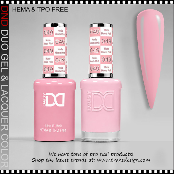 DND Gel Polish Duo HEMA & TPO-Free - #049 Nude Meets Pink
