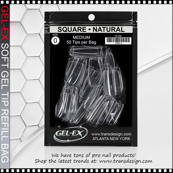 GEL-EX Square, Medium, Natural Refill #0 50/Bag