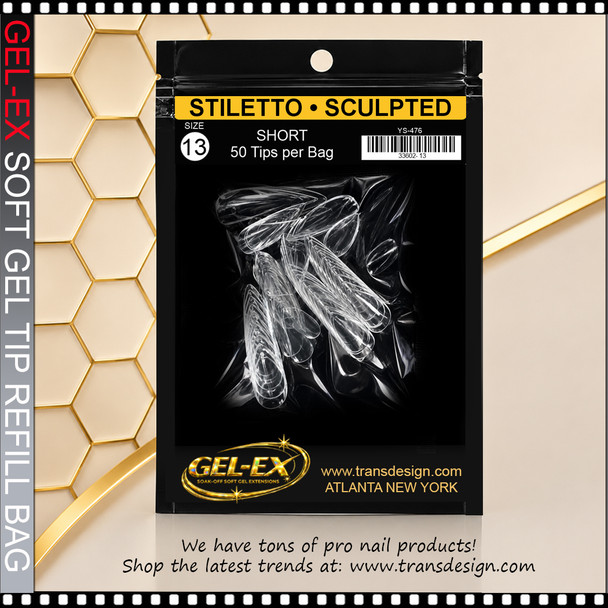 GEL-EX Stiletto, Short, Sculpted Refill #13 50/Bag