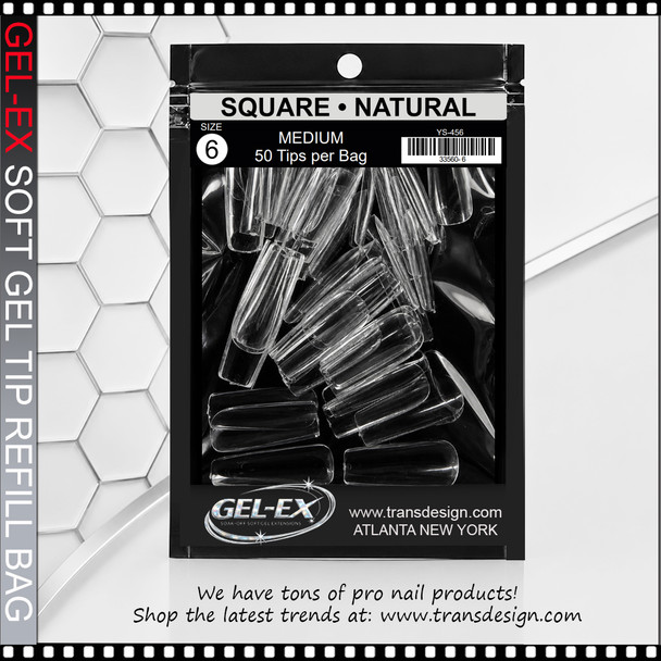 GEL-EX Square, Medium, Natural Refill #6 50/Bag