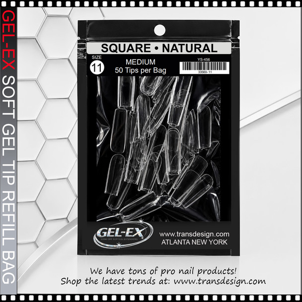 GEL-EX Square, Medium, Natural Refill #11 50/Bag