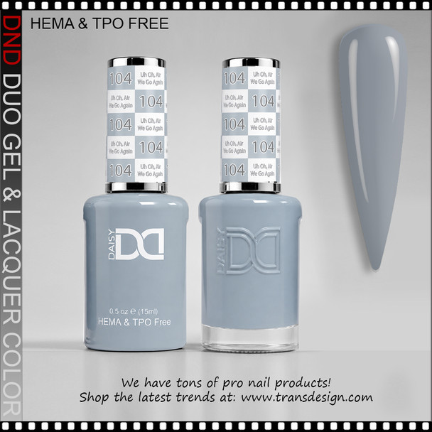 DND Gel Polish Duo HEMA & TPO-Free - #104 Uh Oh, Air We Go Again
