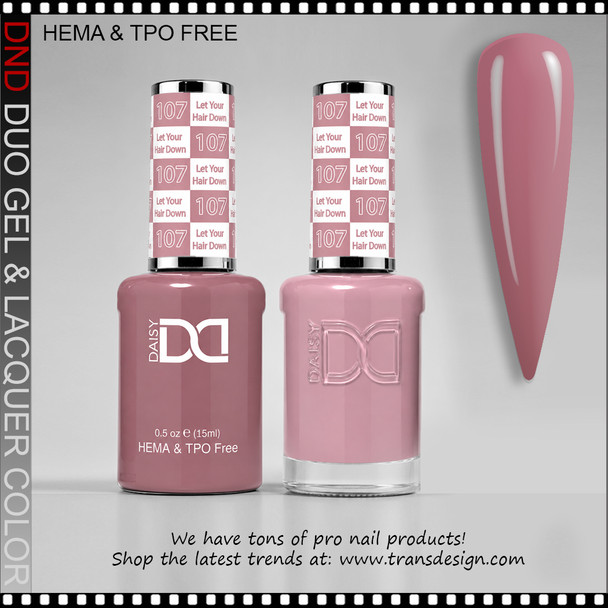 DND Gel Polish Duo HEMA & TPO-Free - #107 Let Your Hair Down