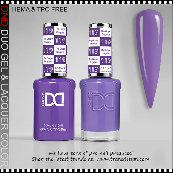 DND Gel Polish Duo HEMA & TPO-Free - #119 The Grape Disguise