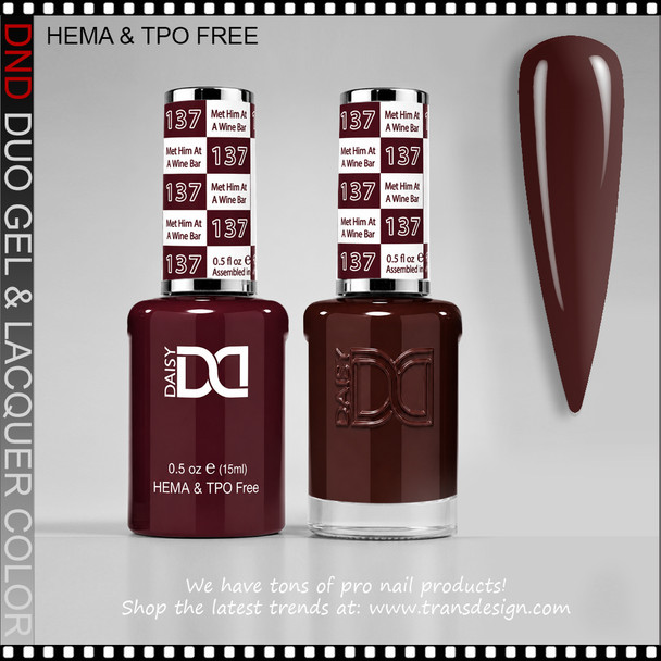 DND Gel Polish Duo HEMA & TPO-Free - #137 Met Him At A Wine Bar