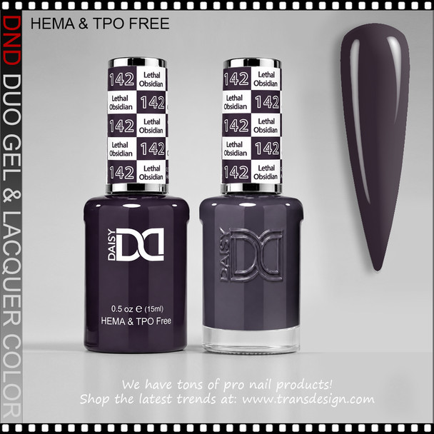 DND Gel Polish Duo HEMA & TPO-Free - #142 Lethal Obsidian