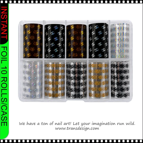 INSTANT FOIL CHANEL Logo, Assorted 10 Rolls/Case