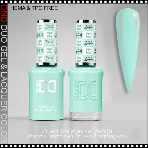 DND Gel Polish Duo HEMA & TPO-Free #244 Aqua Baby