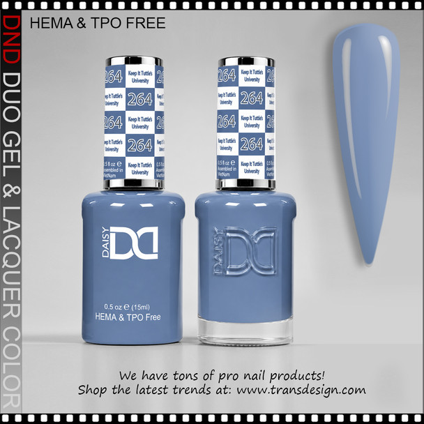 DND Gel Polish Duo HEMA & TPO-Free #264 Keep It Tuft(s) University