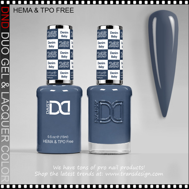 DND Gel Polish Duo HEMA & TPO-Free #265 Denim Baby