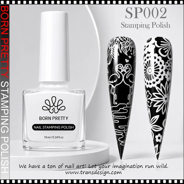 BORN PRETTY Nail Stamping Polish, White #SP-002